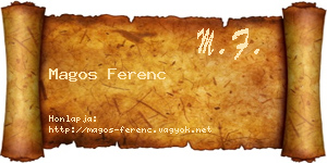 Magos Ferenc névjegykártya