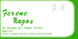 ferenc magos business card